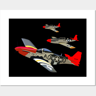 AAC - 332nd Fighter Group - 12th AF - Red Tails wo Txt Posters and Art